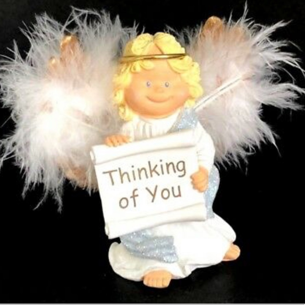 Angelic wishes thinking of you figurine